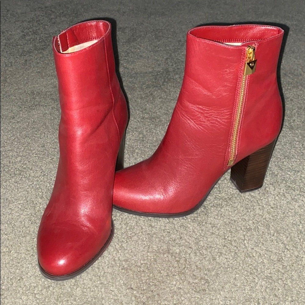 Red MK booties